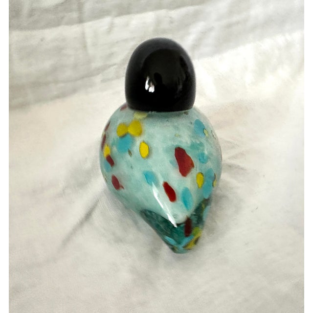 Modern Hand Blown Art Glass Bird Paperweight For Sale - Image 3 of 5
