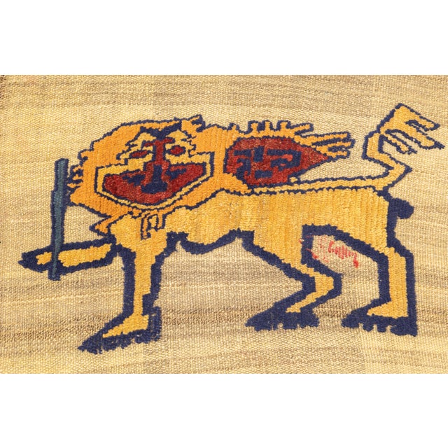 Antique Handwoven Gabbeh Palas Textile Art For Sale - Image 11 of 12