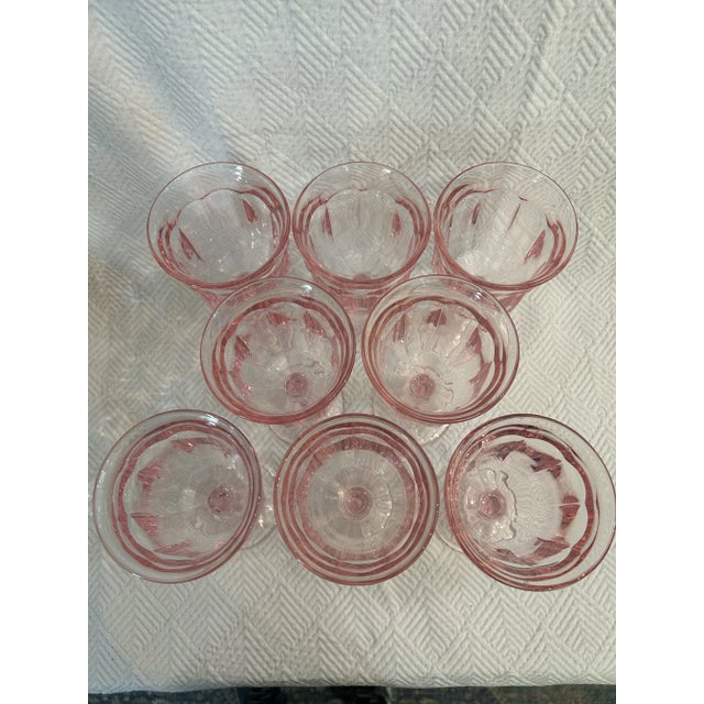 Pink 1970’s Noritake “Provincial Pink” Goblets - a Set of 8 For Sale - Image 8 of 9