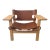 Fredericia Furniture Spanish Lounge Chair in Oak and Cognac Leather For Sale