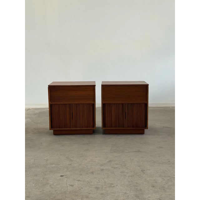 1960s Dual Storage Tambour Cabinets - Sold Separately For Sale - Image 4 of 11