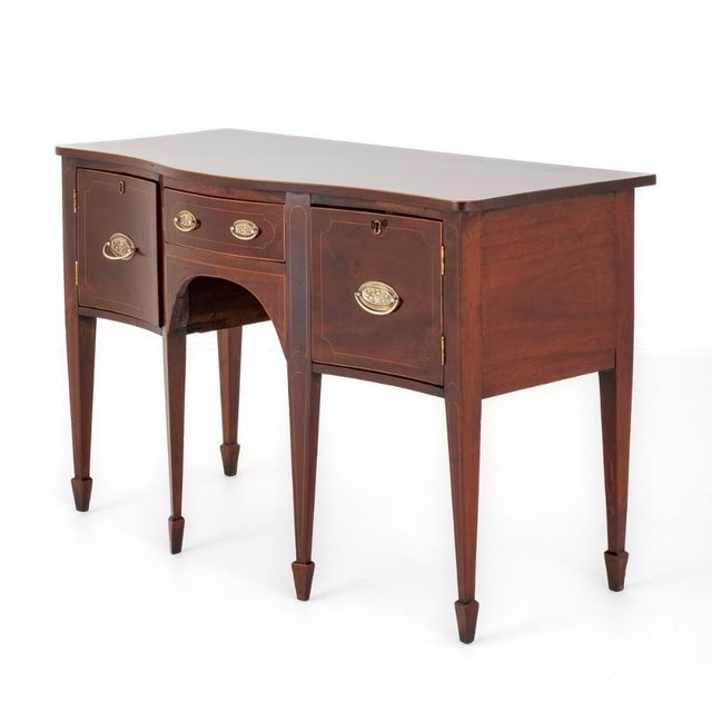 Brown Georgian Sideboard in Mahogany Server Buffet, 1890s For Sale - Image 8 of 16