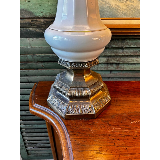 1960s Vintage Honi Chilo Ceramic Lamps With Brass Base - a Pair For Sale - Image 5 of 14