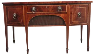Antique Mahogany Bowfront Sideboard, 1810