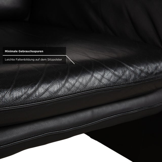 Atlanta Armchair in Black Leather from Lauuser For Sale - Image 5 of 12