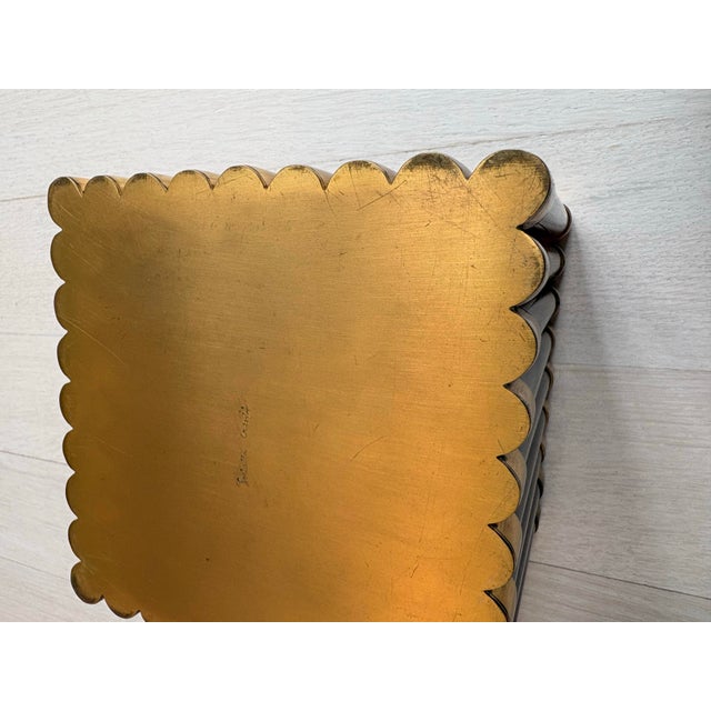 1970s Rare Gabriella Crespi Brass and Lucite Decorative Box With Lid, Signed, Italy For Sale - Image 10 of 11