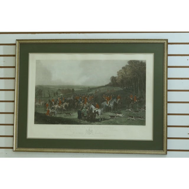 Vintage Wh Simmons Colored Engraving English Hunt Scene For Sale - Image 9 of 9