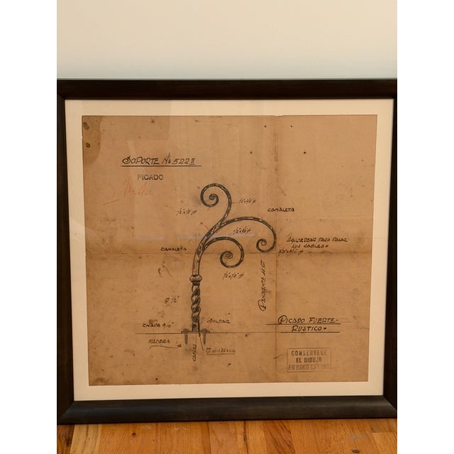 Offered here is a set of four (4) original framed vintage shop drawings from the estate of José Thenée (1853–1945), the...