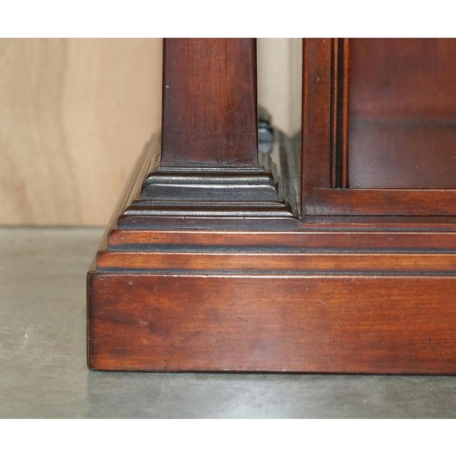 Wood Hardwood Open Pillared Dwarf Library Bookcase from Harrods Kennedy London For Sale - Image 7 of 18