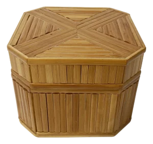 Vintage Split Reed Lidded Box