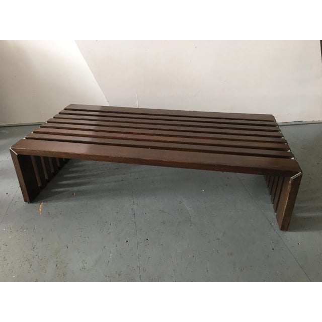 Vintage Slatted Bench or Coffee Table by Walter Antonis for ‘t Spectrum For Sale - Image 4 of 7