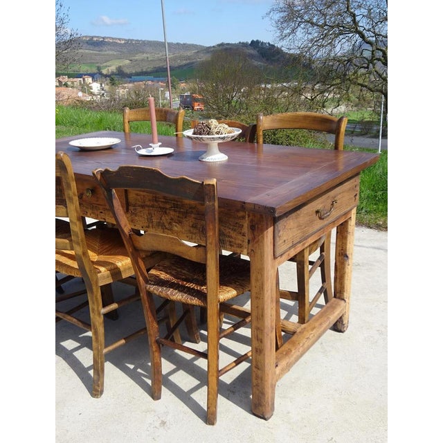 Antique Farm Oak Table, 1800s For Sale - Image 17 of 18