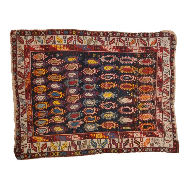 Antique Caucasian Rug - 3'9" x 4'10" For Sale