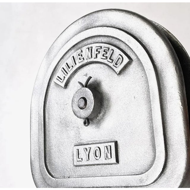 Industrial Large Industrial Pulley or Cable Pull by Lyon Lilienfeld, 1950s For Sale - Image 3 of 8