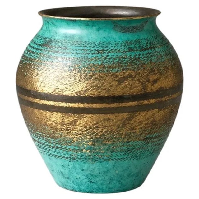 Vintage Patinated Bronze Vase from WMF Ikora, Germany, 1930s For Sale - Image 9 of 9
