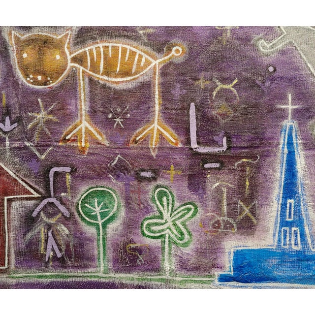 Reza Kassai -Chaotic Modern Society-Oil Painting on Canvas For Sale - Image 4 of 10