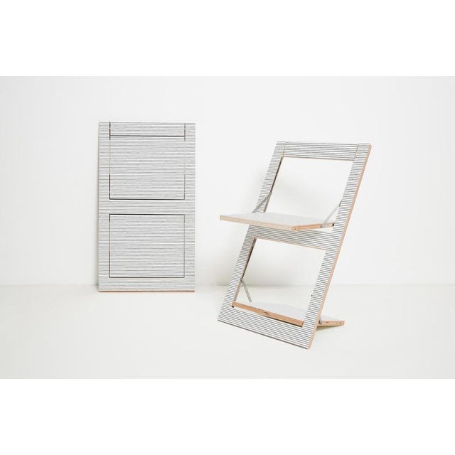 Folding Chair in Watercolor Stripes by Kind of Style For Sale - Image 5 of 5
