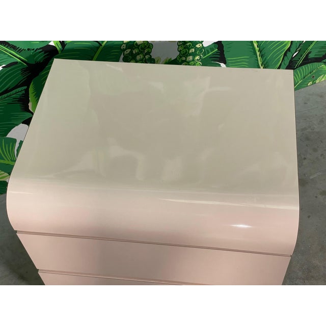 1980s Waterfall Style NIghtstand Chairish