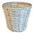 Mid-Century Boho Chic Coastal White Washed Wicker Wastebasket. For Sale