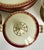 Early 20th Century 1920s Moritz Zdekauer Raspberry and Gold Porcelain Czechoslovakia Dinnerware Set of 28 Pieces For Sale - Image 5 of 13
