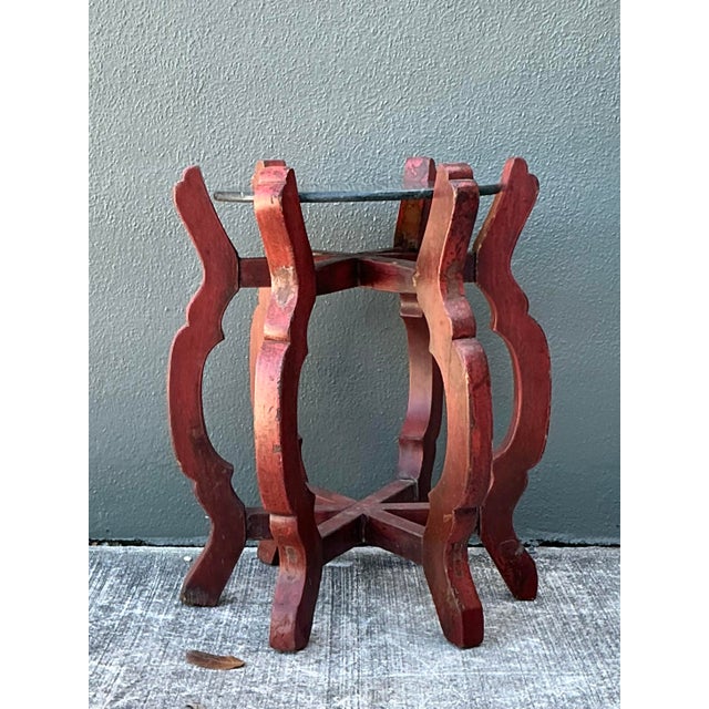 Vintage Stone Top Side Table For Sale - Image 11 of 12