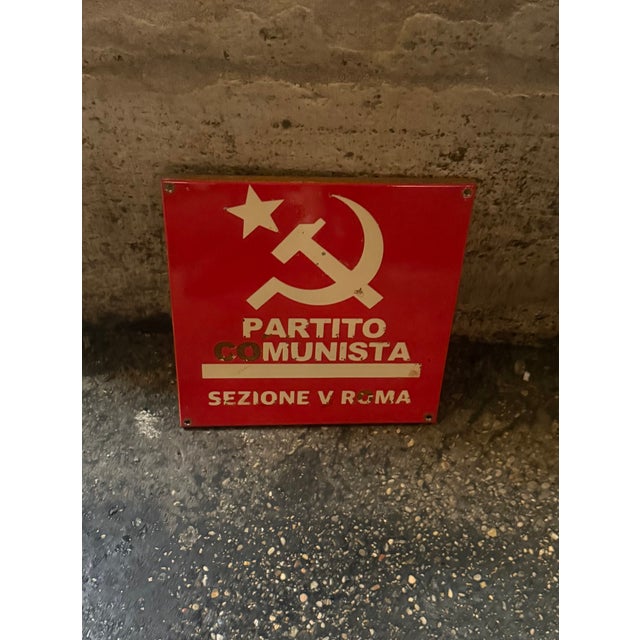 1970s Sign of the Italian Communist Party of Rome, 1970s For Sale - Image 5 of 5
