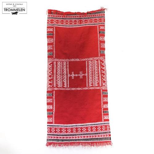 Red Vintage Red Wool Rug For Sale - Image 8 of 8