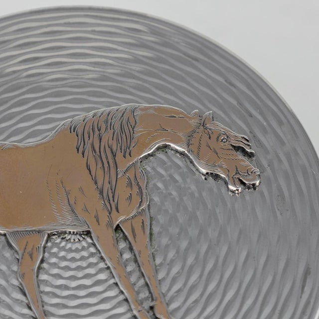 Silver Cigarette Box & Matchbox with Gold Horse Detail from Hermes, 1960s, Set of 2 For Sale - Image 6 of 17