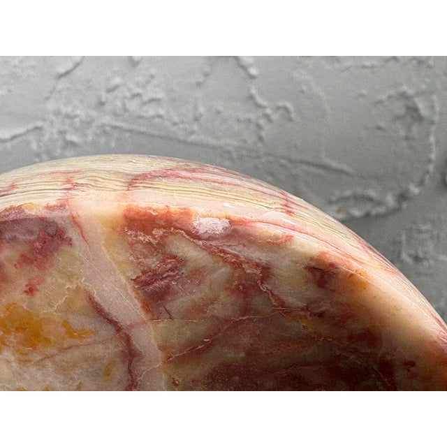 Vintage Banded Onyx Marble Bookends – Sculptural Stone Pair For Sale - Image 11 of 12