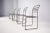 4 stacking chairs in tubular steel and covered springs, british work around 1940/50. H 85 cm x d 50 cm x w 44 cm. H seat...