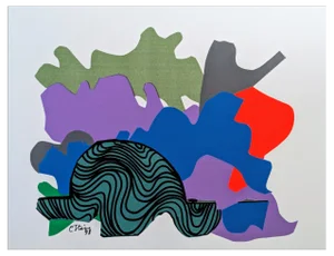 Maurice Esteve, Composition after Collage, Original Serigraph, 1997