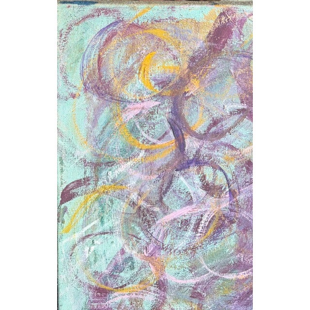 Mid-Century Modern Mid Century Abstract Painting - Overlapping Circles For Sale - Image 3 of 6