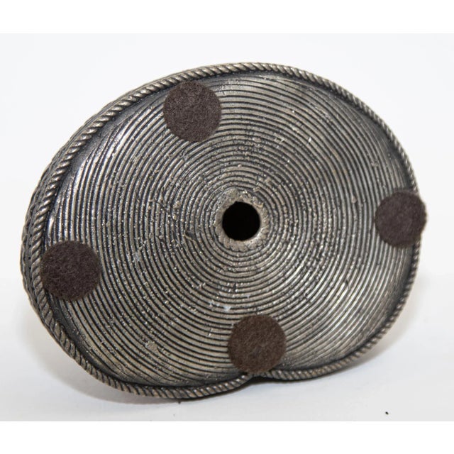 1950s Indian Cast Brass Metal Incense Burner in a Snail Form For Sale - Image 5 of 11