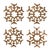 Restoration Hardware | Glass 12 Point Snowflake Christmas Ornaments - Set of 4 For Sale