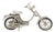 Vintage Italian Handmade Genuine Silver Moped Scooter Large Figurine, 1970s For Sale