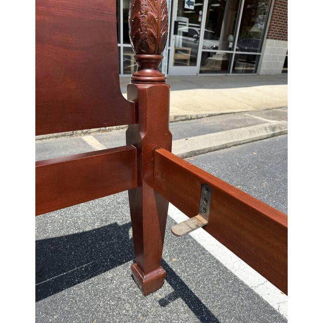 Brown Vintage King Size Cherry Bed Frame by Y&j Furniture For Sale - Image 8 of 18