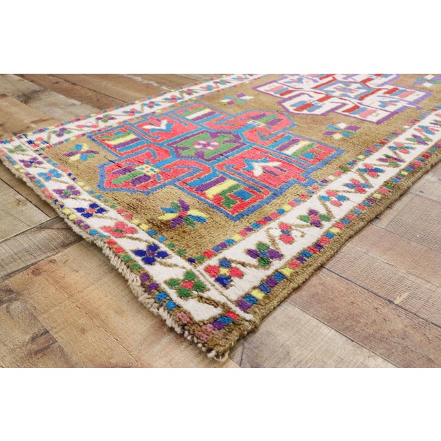 Vintage Turkish Oushak Rug Runner, 02'10 X 09'04 For Sale In Dallas - Image 6 of 9