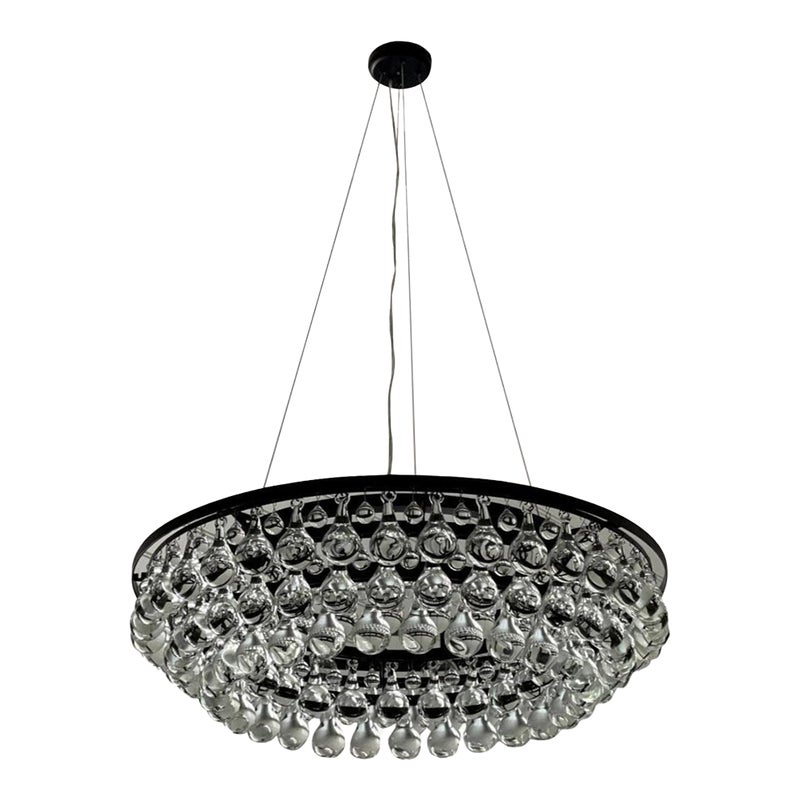Contemporary Ochre Arctic Pear Chandelier Round Three Tier