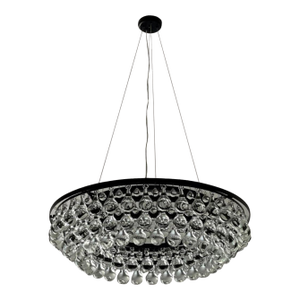 Contemporary Ochre Arctic Pear Chandelier Round Three Tier
