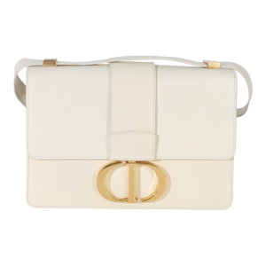 White Smooth Box Calfskin 30 Montaigne Flap