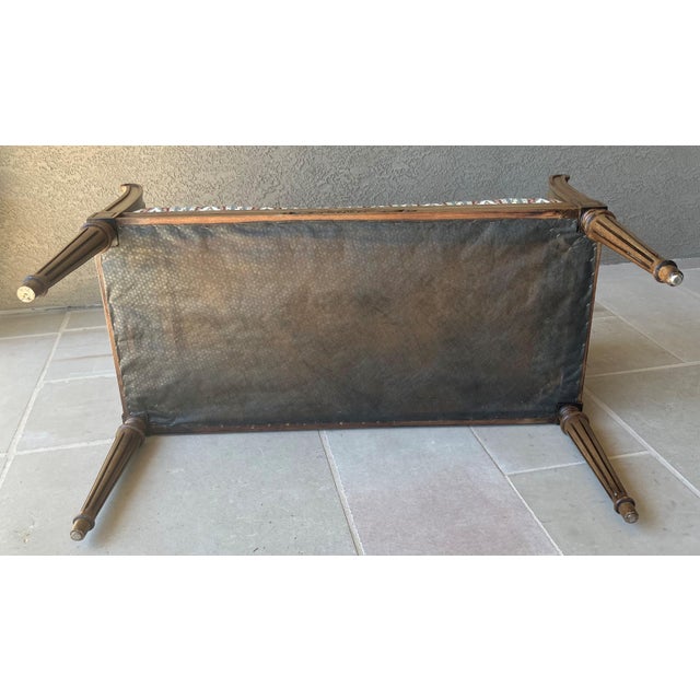 Timeless Mid 20th-Century Regency-Style Cane & Ash Wood Entryway / Window Bench For Sale - Image 10 of 12