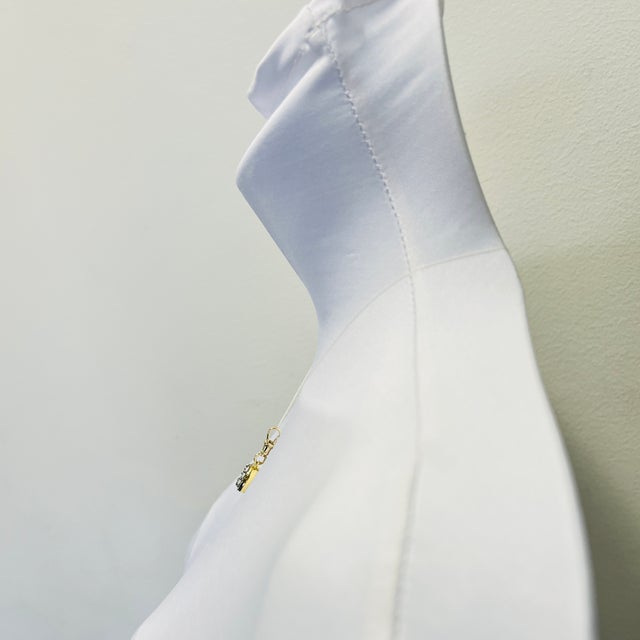 Modern Gia Half Moon Diamond Rose Cut Charm Pendant in 18k Yellow Gold & Black Rhodium For Sale - Image 3 of 6