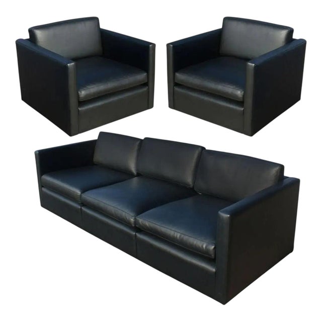 Sofa and Cube Club Chairs by Charles Pfister for Knoll, 1971, Set of 5 For Sale