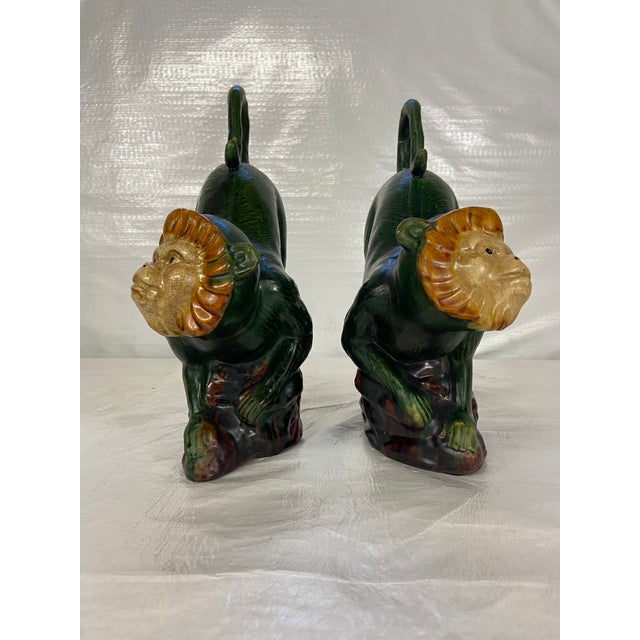 Ceramic Chinoiserie Monkey Statues a Pair Chairish