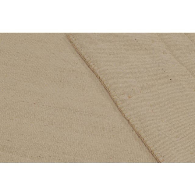 Textile Rug & Kilim’s Contemporary Textural Solid Kilim in Beige and Cream Tones For Sale - Image 7 of 9