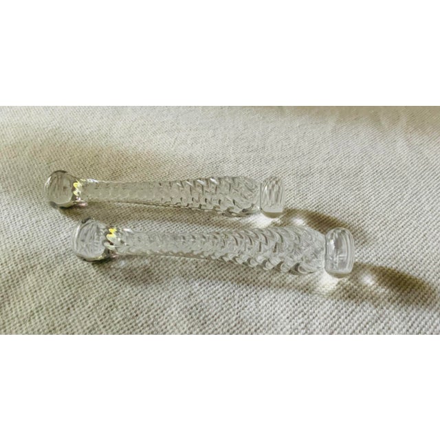 1930s Art Deco Cambridge Glass Cocktail Muddlers, Crystal Barware ,Pair of 2, Nantucket Estate For Sale - Image 9 of 10