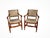 Antique Dutch Oak and Crackled Leather Chairs, 1920s, Set of 2 For Sale - Image 6 of 11