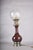 Amber-Brown Glass and Brass Table Lamp with Etched Glass Globe, 1950s For Sale - Image 17 of 18