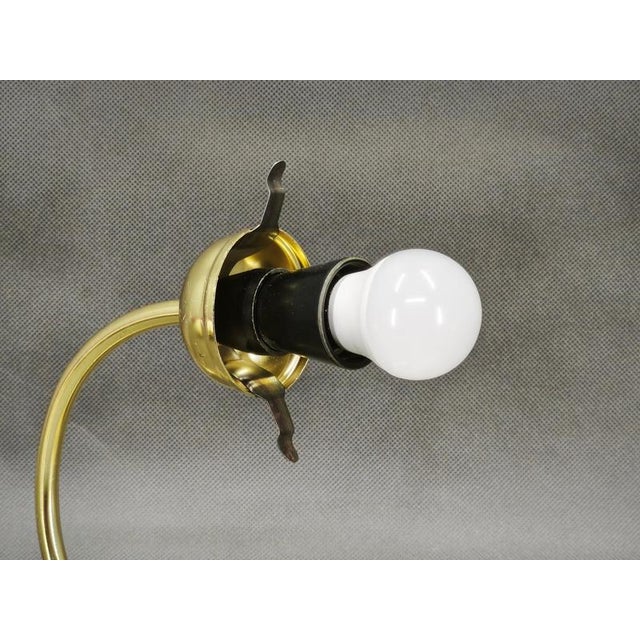 Vintage Brass and Opaline Glass Wall Lights by Kamenický Šenov, 1970s, Set of 3 For Sale - Image 9 of 12