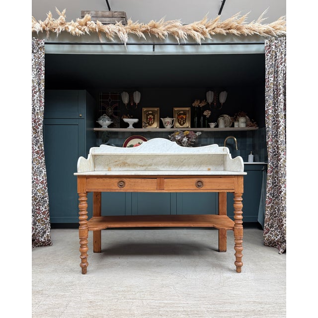 Antique Bathroom Console Table For Sale - Image 9 of 17